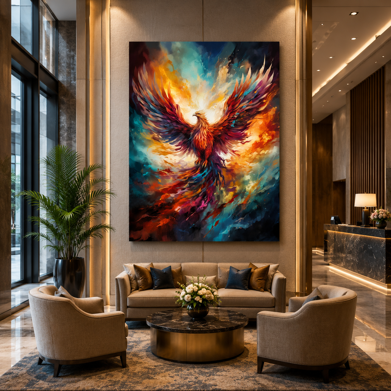 Phoenix Wall Art Elegant Artwork for Home and Office