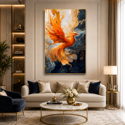 Phoenix Wall Art Vastu Inspired Canvas Painting for Home