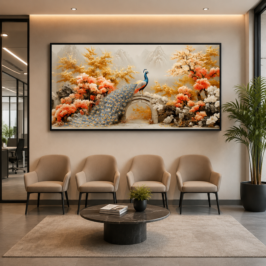 Peacock Vastu Canvas Painting for Stylish Home Decor