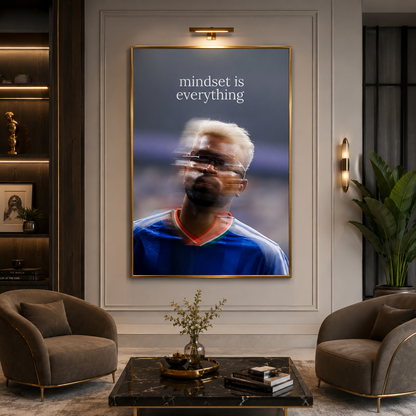 Mindset Is Everything Motivational Sports Wall Art Canvas Print