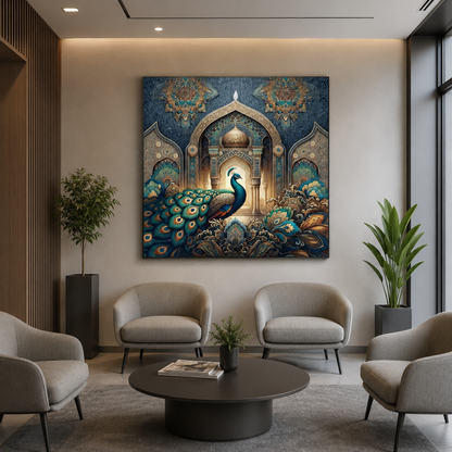 Peacock Canvas Wall Decor with Rich Artistic Touch