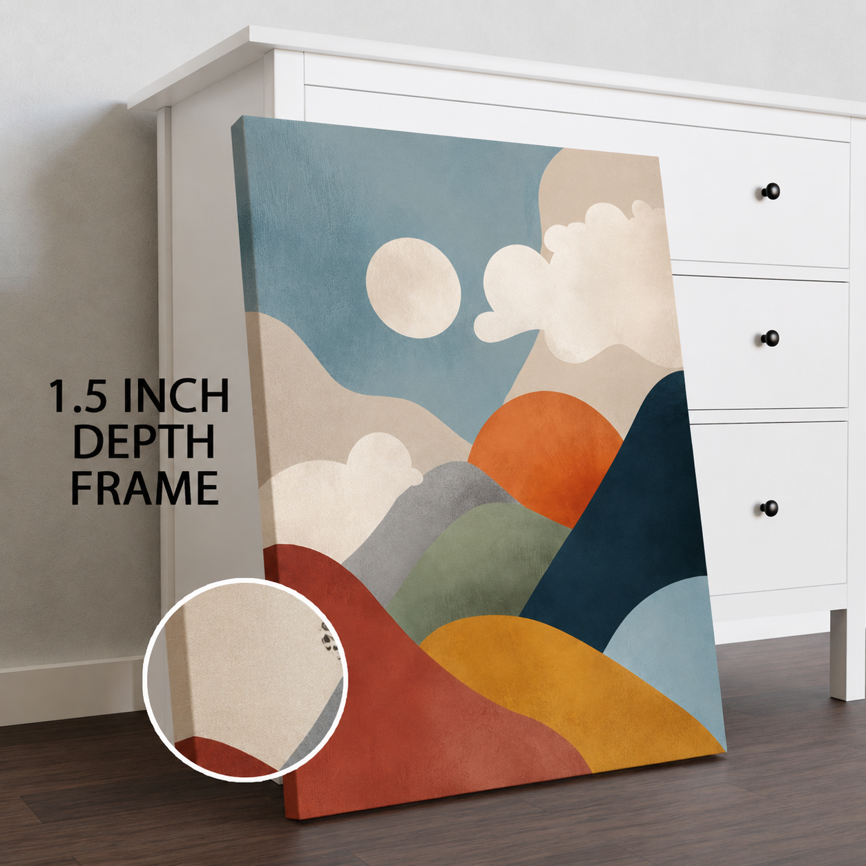 Modern Abstract Landscape Canvas Wall Art for Living Room