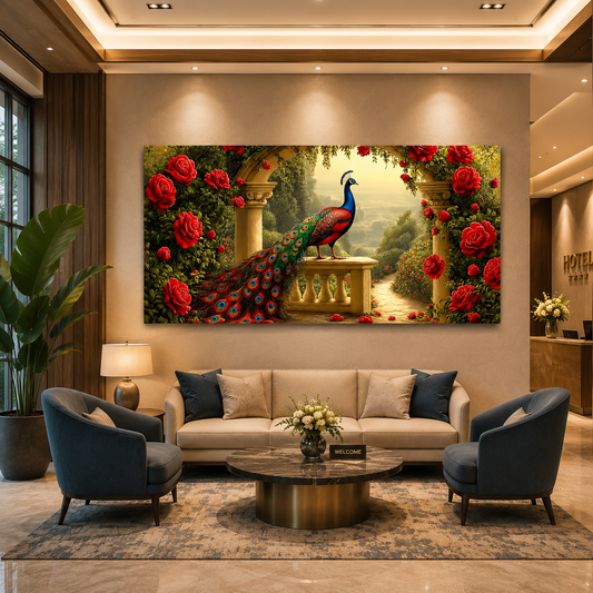 Peacock Vastu Canvas Wall Painting