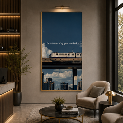 Remember Why You Started Motivational Travel Wall Art Poster Print