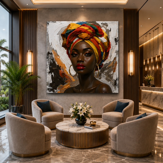 African Queen Canvas Painting
