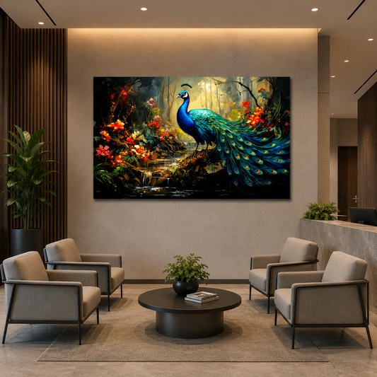 Decorative Peacock Painting for Bedroom and Hallway