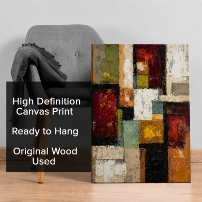 Modern Geometric Abstract Canvas Wall Art Painting for Living Room