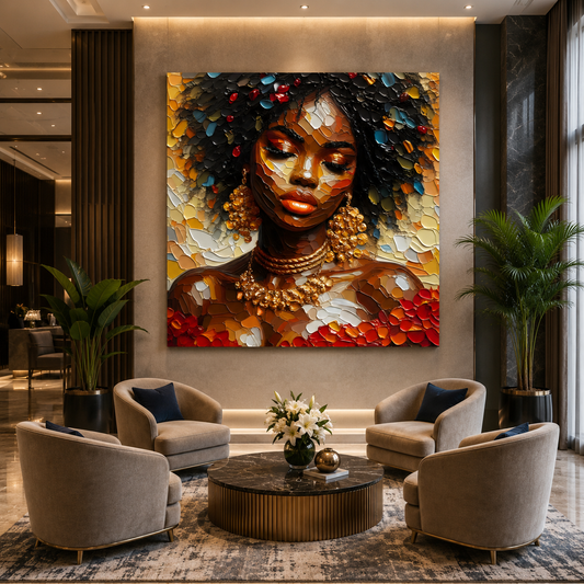 African Queen Canvas Painting