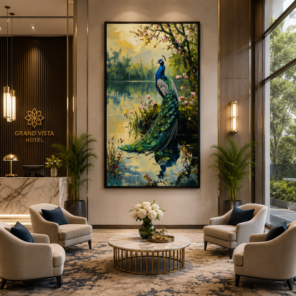 Majestic Peacock Wall Art for Contemporary Interiors