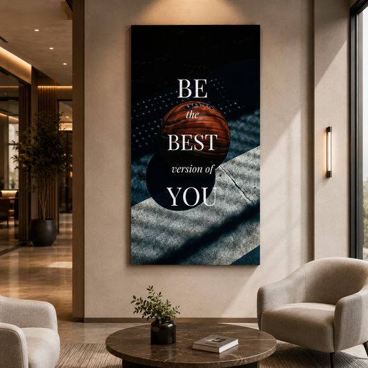 Be the Best Version of You Basketball Motivational Wall Art