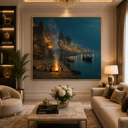 Banaras Ghats Premium Wall Art Canvas for Stylish Interiors