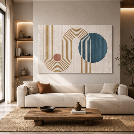 Modern Geometric Minimalist Canvas Wall Art Painting