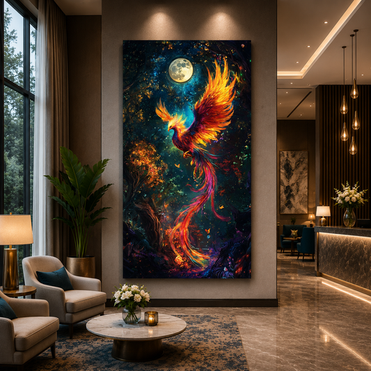 Phoenix Wall Art Large Canvas Decor for Bedroom and Living Space