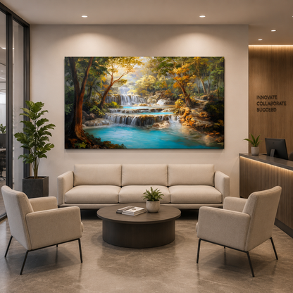 Waterfall Nature Canvas Art for Home and Office Decor