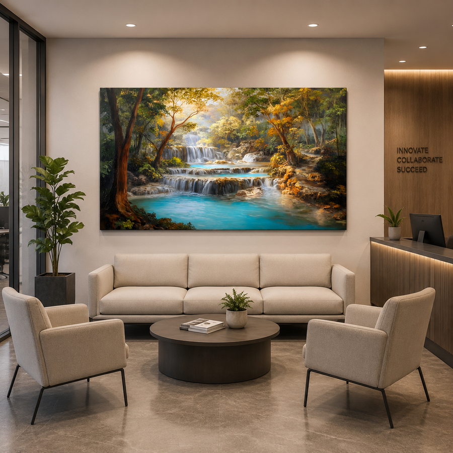 Waterfall Nature Canvas Art Painting