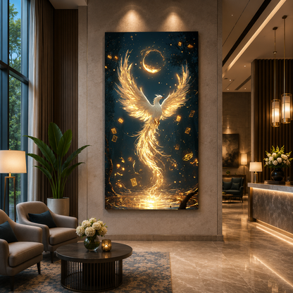 Phoenix Wall Art Luxury Canvas Artwork for Contemporary Interiors