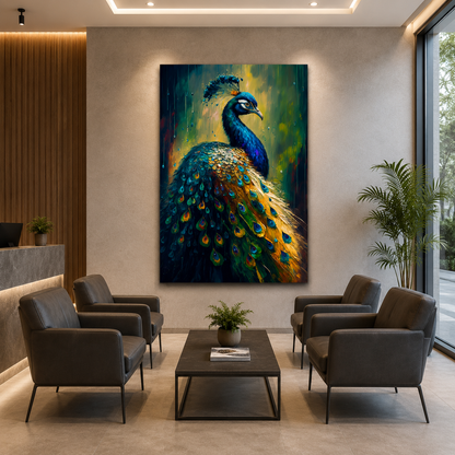 Peacock Wall Painting for Luxury Interiors wall decor