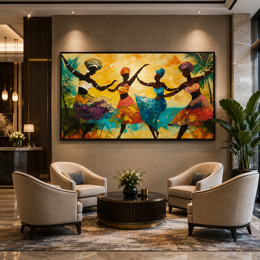 African Tribal Canvas Painting