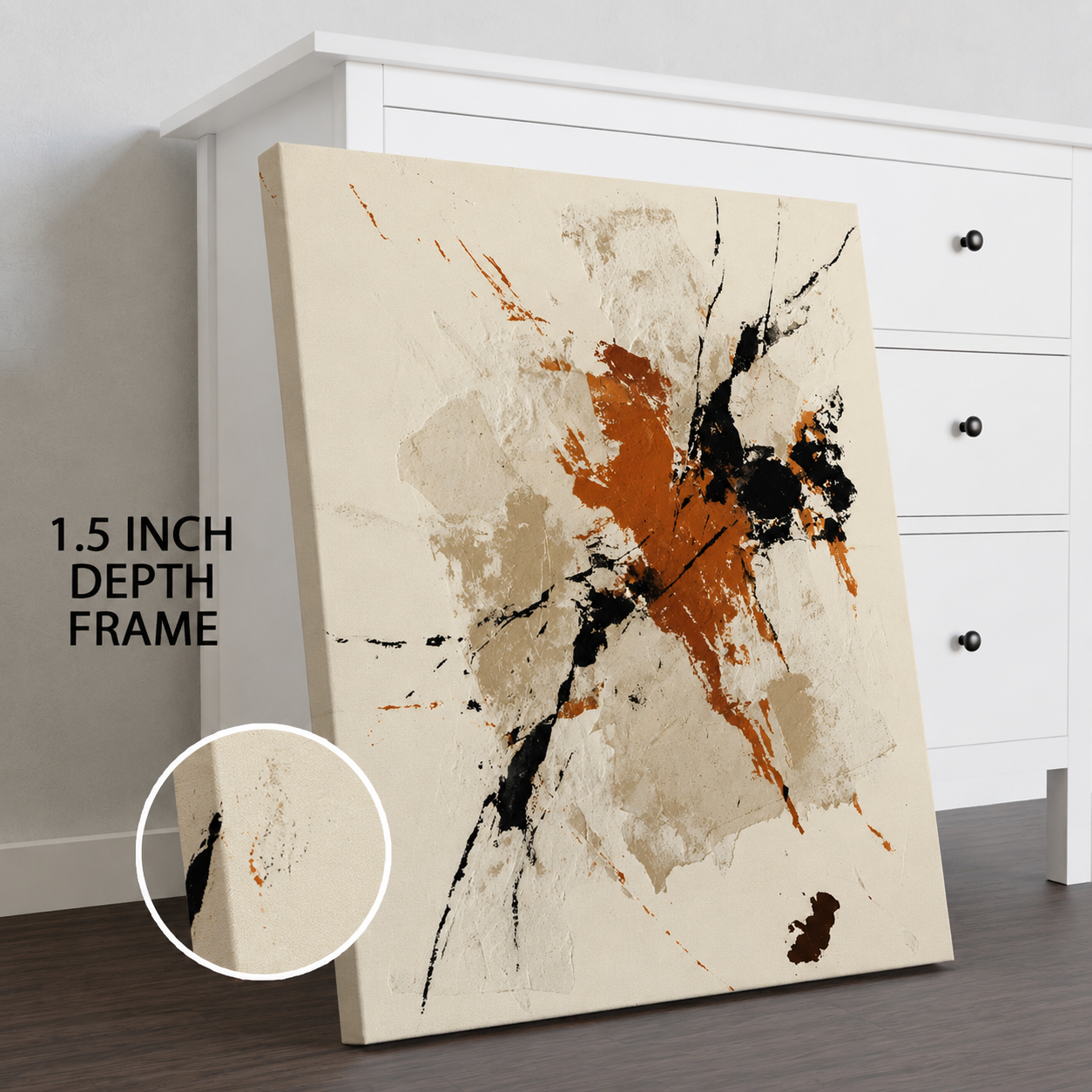 Minimalist Neutral Abstract Canvas Wall Art Painting