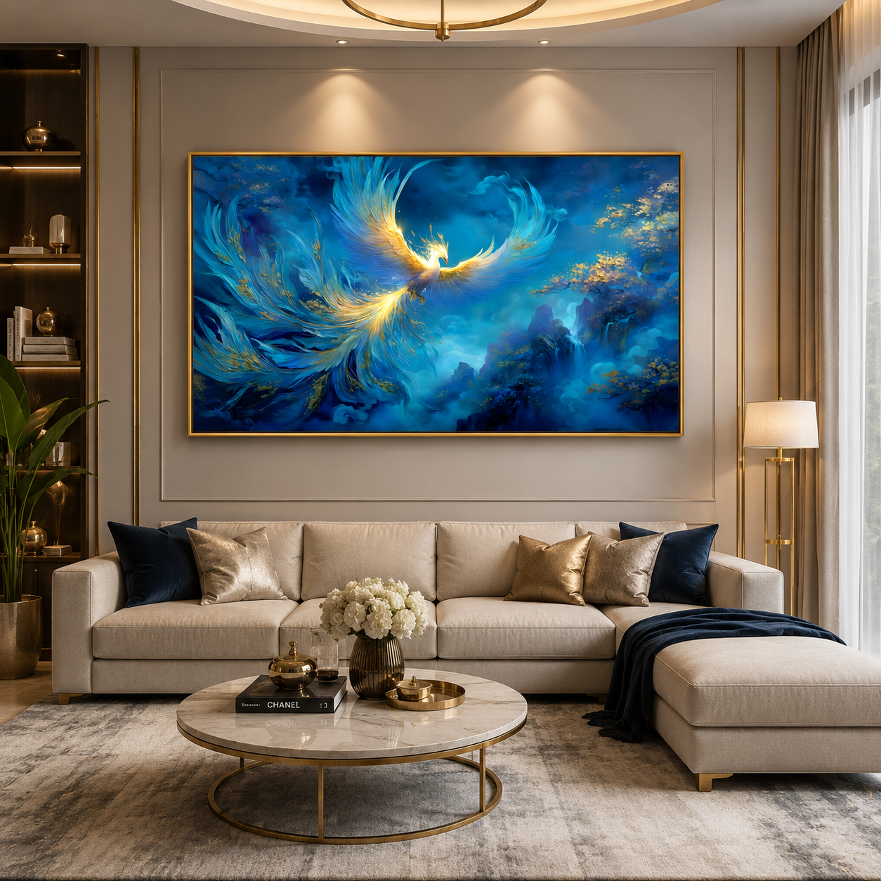 Phoenix Vastu Canvas Painting for Living Room Bedroom Decor