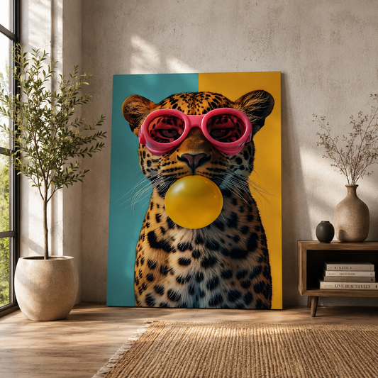 Bubblegum Beast Wall Art Painting for Trendy Modern Decor