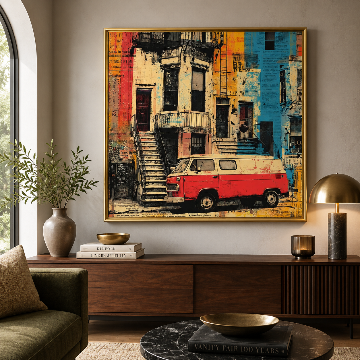 Vintage Urban Van Street Art Canvas Print