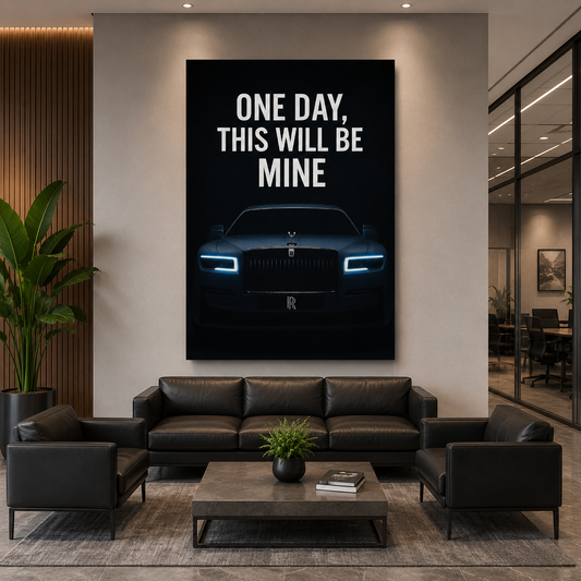 One Day This Will Be Mine Luxury Car Motivational Wall Art Print