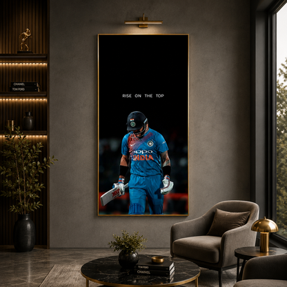 Rise On The Top Cricket Motivation Wall Art Athlete Poster Print