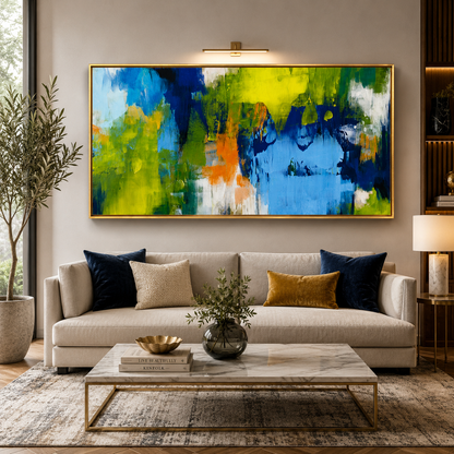 Vibrant Modern Abstract Canvas Wall Art Painting