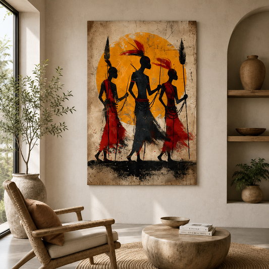 African Tribal Canvas Painting