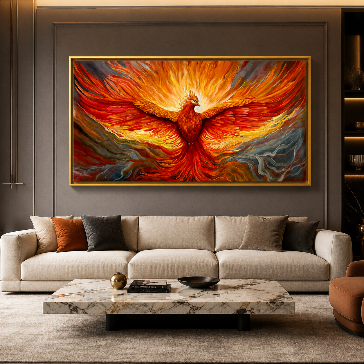 Phoenix Vastu Painting Elegant Canvas Art for Home and Office