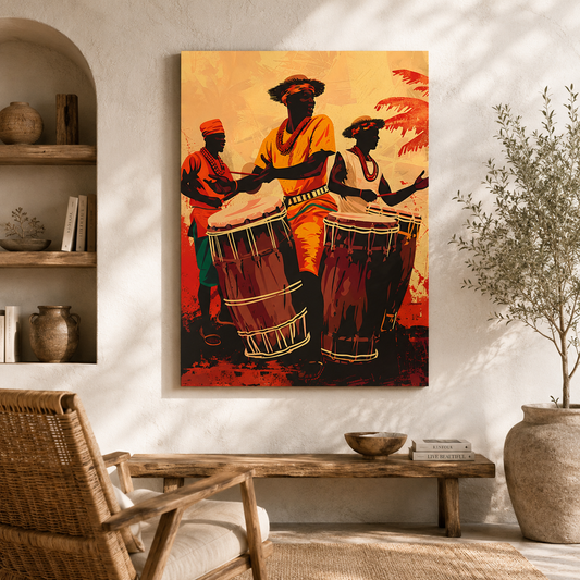 African Tribal Canvas Painting