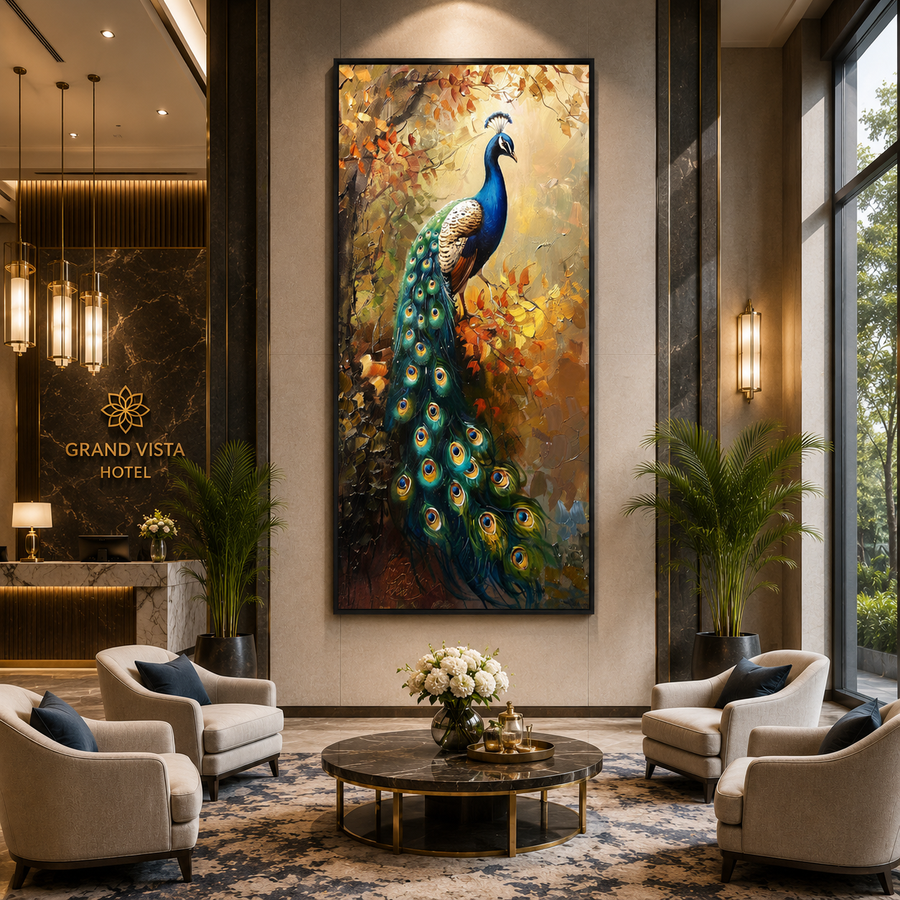 Peacock Vastu Canvas Painting