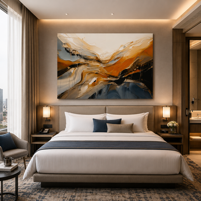 Modern Fluid Abstract Canvas Wall Art Painting Decor