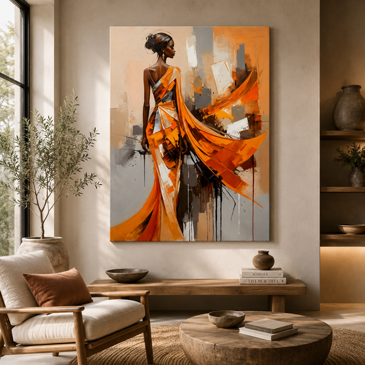 Abstract Woman Canvas Painting
