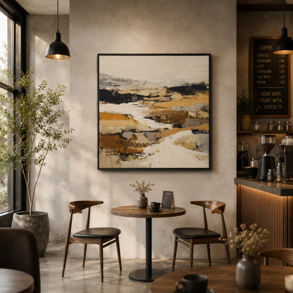 Desert Echo Abstract Wall Art – Modern Neutral Earth Tone Canvas