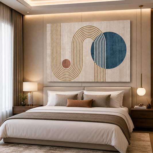 Modern Geometric Minimalist Canvas Wall Art Painting