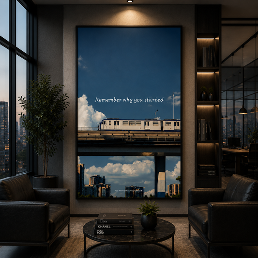 Remember Why You Started Motivational Travel Wall Art Poster Print