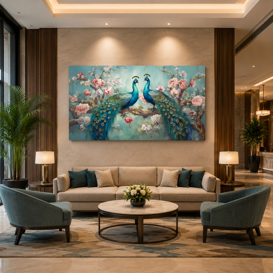 Peacock Canvas Painting