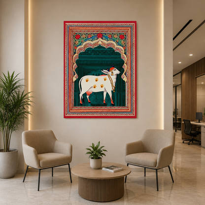 Royal Sacred Cow Palace Arch Traditional Canvas Wall Art