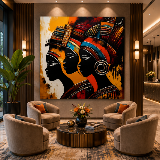 African Tribal Canvas Painting