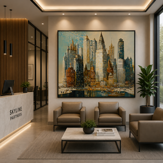 Luxury New York Skyline Canvas Wall Art Painting