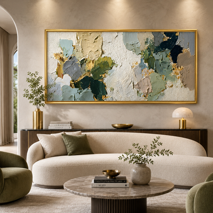 Elegant Neutral Abstract Texture Canvas Wall Art Painting