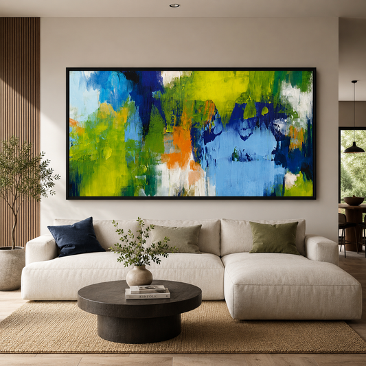 Vibrant Modern Abstract Canvas Wall Art Painting