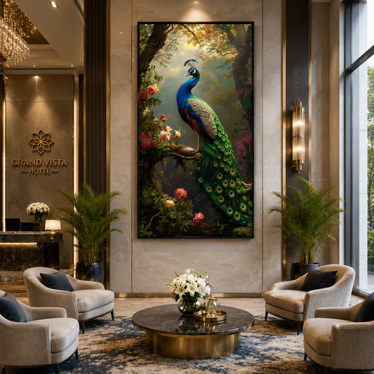 Peacock Canvas Painting