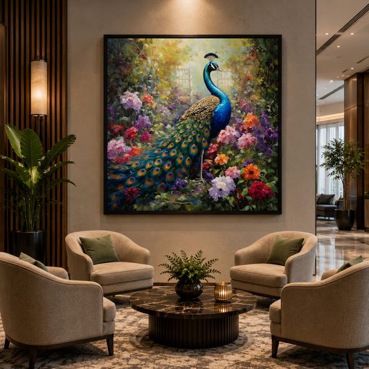 Peacock Canvas Painting