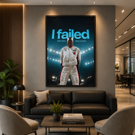 I Failed More Times Than You Tried Motivational Wall Art Poster