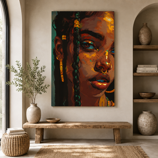 African Woman Canvas Painting