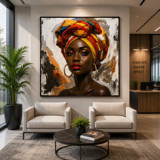 African Queen Canvas Painting