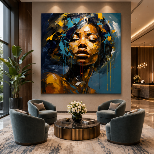 Abstract African Canvas Painting